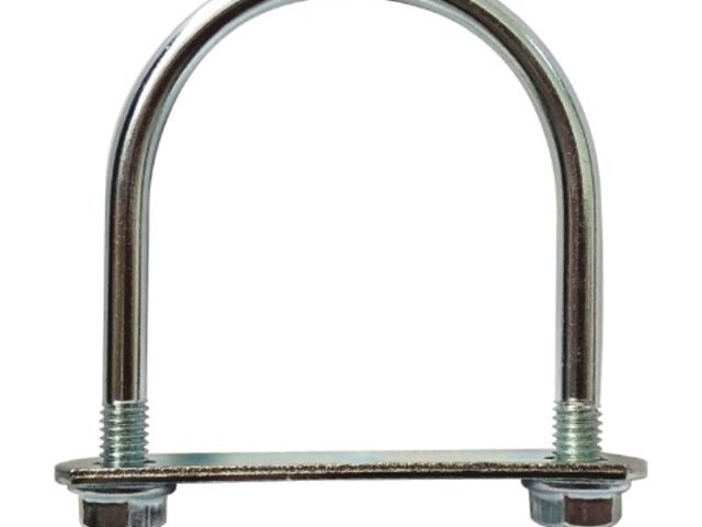 Bride 42mm Zincate Pentru Fixare Panouri Gard Pe Stalpi Rotunzi - 25buc/cutie