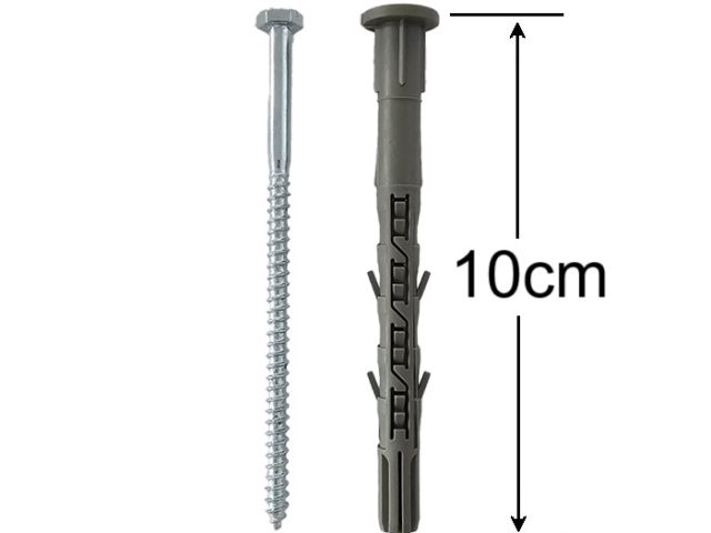 Diblu 10x100mm Cu Surub DIN 571 - 50 buc/cutie