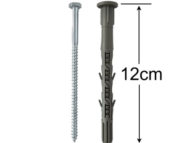 Diblu 10x120mm Cu Surub DIN 571 - 50 buc/cutie