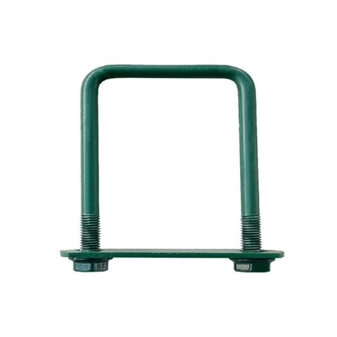 Brida 50x50mm Verde Pentru Fixare Panouri Gard Pe Stalpi Rectangulari - 25buc/cutie