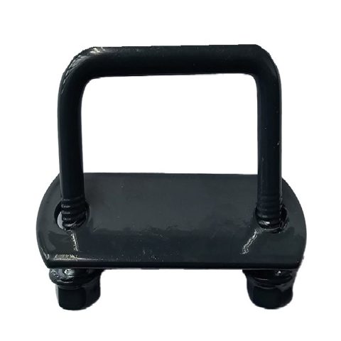 Brida 30x30mm Gri Antracit RAL7016 Pentru Fixare Panouri Gard Pe Stalpi Rectangulari - 25buc/cutie