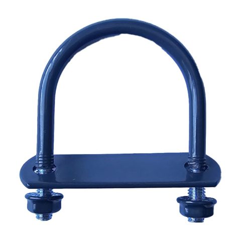 Brida 60mm Gri Antracit RAL7016 Pentru Fixare Panouri Gard Pe Stalpi Rotunzi - 10buc/cutie