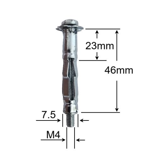 Diblu Molly Metalic M4x46mm - 100buc/cutie