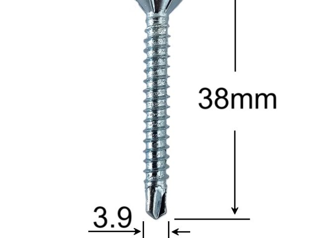 Surub Autoforant 3.9x38mm Cap Inecat DIN 7504P - 500buc/cutie