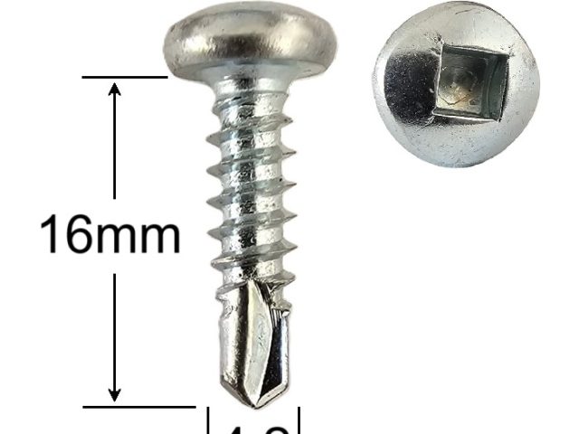 Surub Autoforant 4.2x16mm Cap Bombat DIN 7504N Cu Antrenare Patrat R2 – 1000buc/cutie