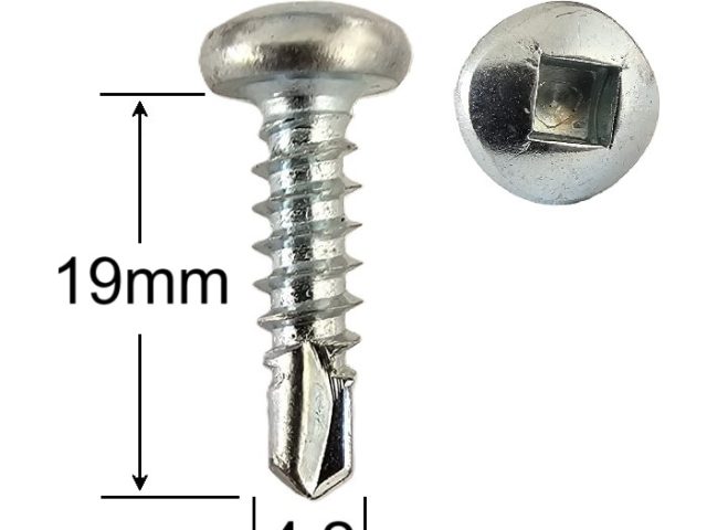 Surub Autoforant 4.2x19mm Cap Bombat DIN 7504N Cu Antrenare Patrat R2 – 1000buc/cutie