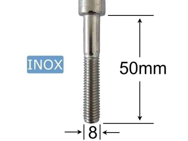 Surub Inox M8x50mm Cap Cilindric Imbus DIN 912 - 50buc/cutie