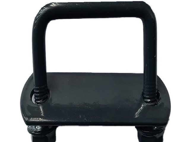 Brida 60x60mm Gri Antracit RAL7016 Pentru Fixare Panouri Gard Pe Stalpi Rectangulari - 25buc/cutie