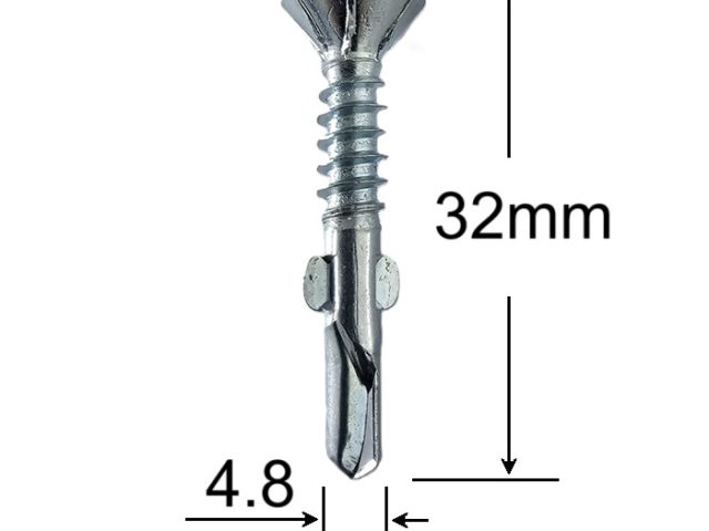 Surub Autoforant Cu Aripi 4.8x32mm - 500buc/cutie