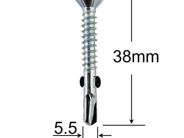 Surub Autoforant Cu Aripi 5.5x38mm - 250buc/cutie