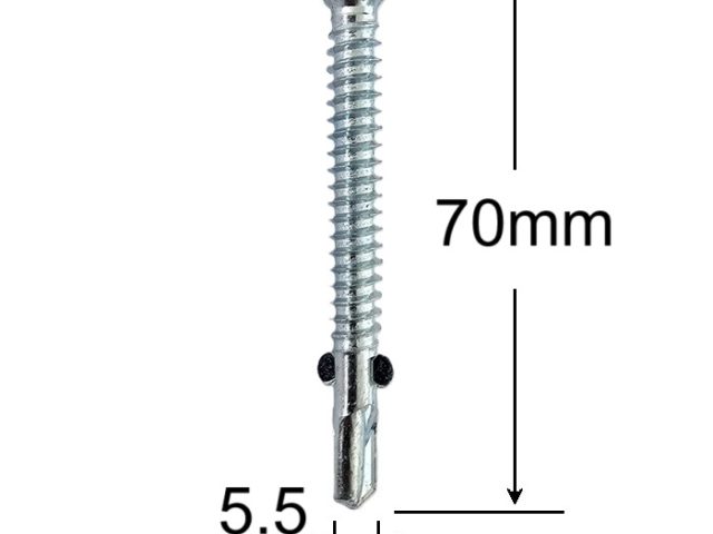 Surub Autoforant Cu Aripi 5.5x70mm - 200buc/cutie