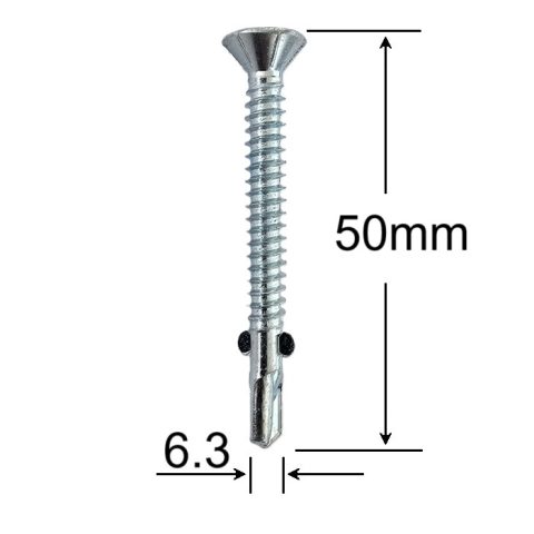 Surub Autoforant Cu Aripi 6.3x50mm - 200buc/cutie