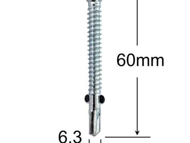 Surub Autoforant Cu Aripi 6.3x60mm - 200buc/cutie