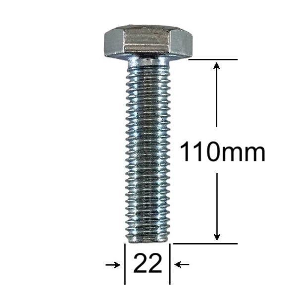 Surub Filet Metric M22x110mm Cap Hexagonal a