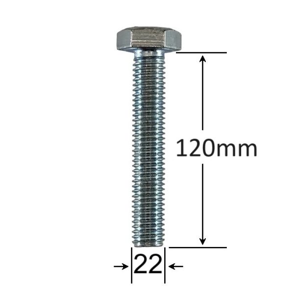 Surub Filet Metric M22x120mm Cap Hexagonal a