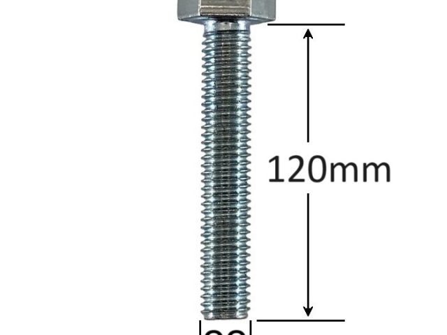 Surub Filet Metric M22x120mm Cap Hexagonal DIN 933 Gr.8.8 Zincat - 10buc/cutie