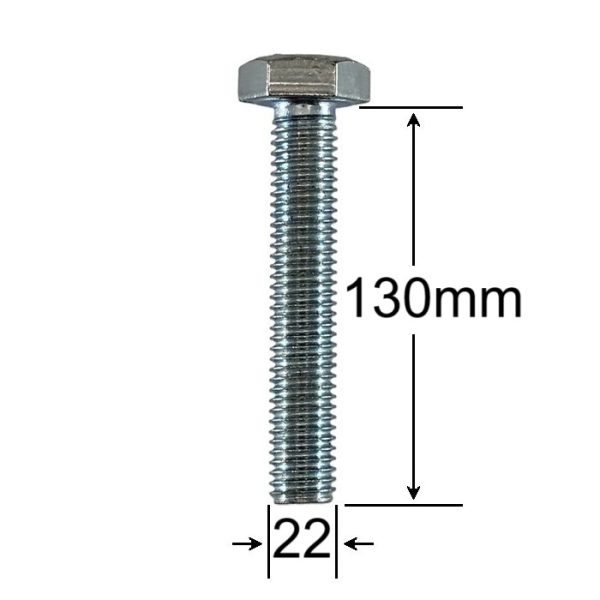 Surub Filet Metric M22x130mm Cap Hexagonal a