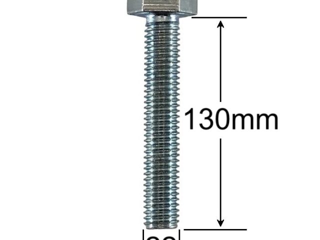 Surub Filet Metric M22x130mm Cap Hexagonal DIN 933 Gr.8.8 Zincat - 10buc/cutie