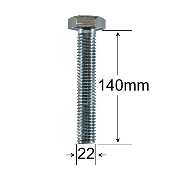 Surub Filet Metric M22x140mm Cap Hexagonal a