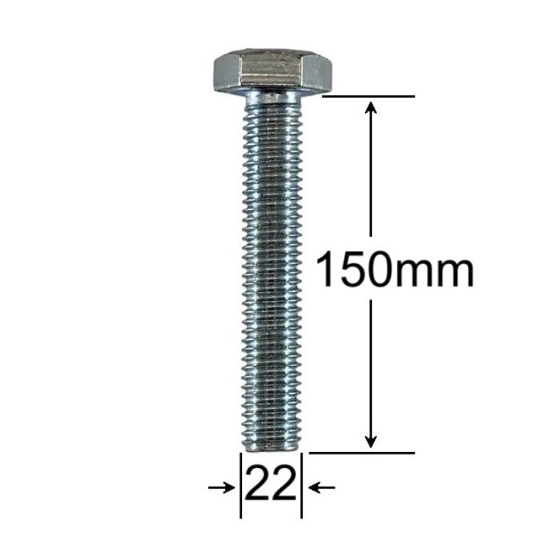 Surub Filet Metric M22x150mm Cap Hexagonal a