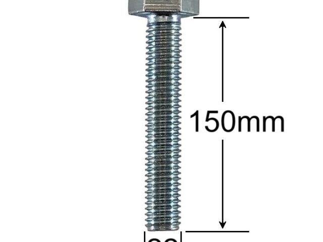 Surub Filet Metric M22x150mm Cap Hexagonal DIN 933 Gr.8.8 Zincat - 10buc/cutie