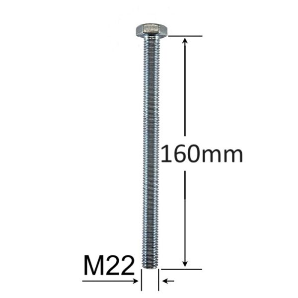 Surub Filet Metric M22x160mm Cap Hexagonal a