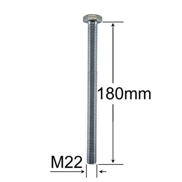 Surub Filet Metric M22x180mm Cap Hexagonal a
