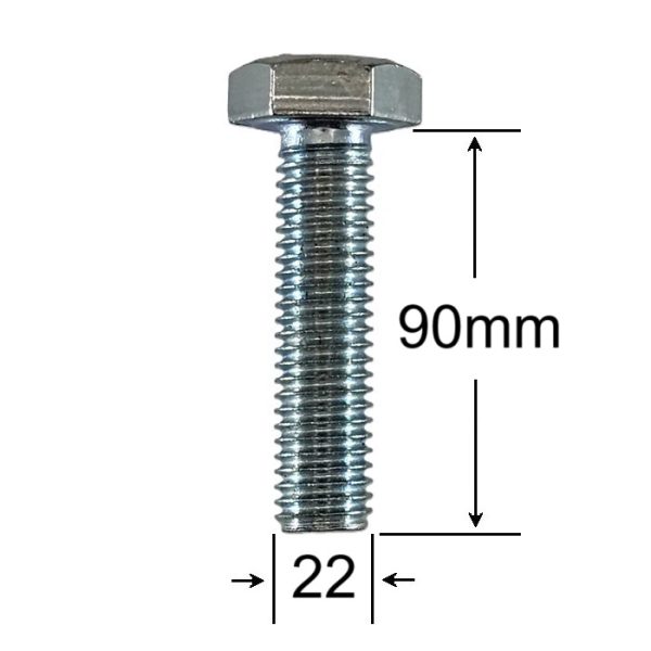 Surub Filet Metric M22x90mm Cap Hexagonal a