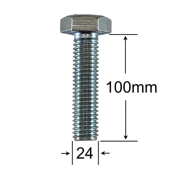 Surub Filet Metric M24x100mm Cap Hexagonal a