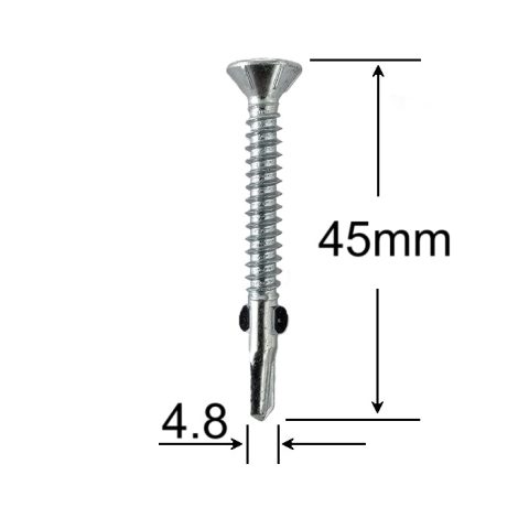 Surub Autoforant Cu Aripi 4.8x45mm - 500buc/cutie