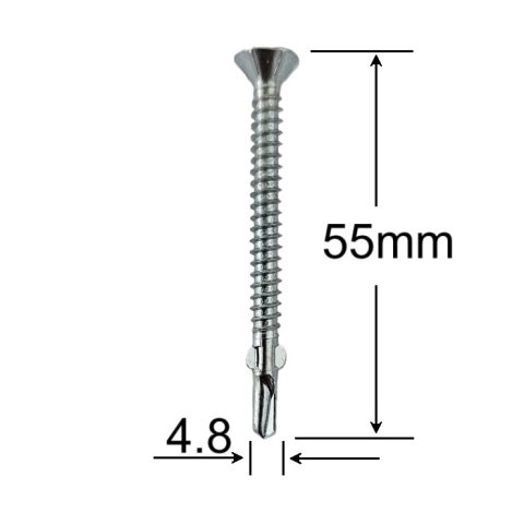 Surub Autoforant Cu Aripi 4.8x55mm - 500buc/cutie