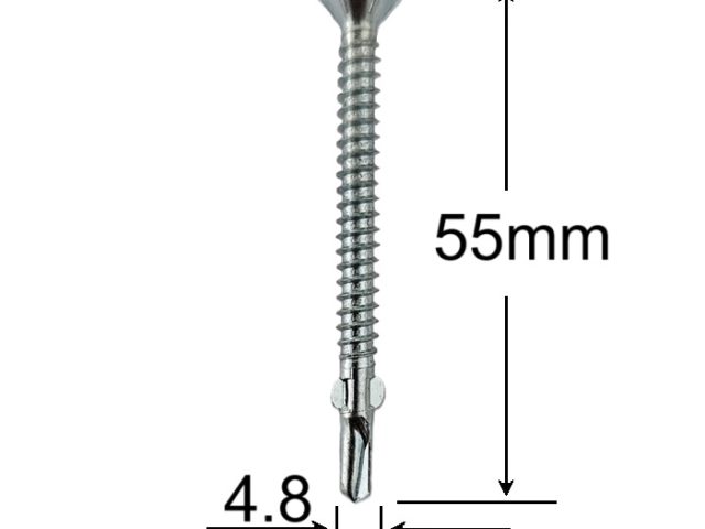 Surub Autoforant Cu Aripi 4.8x55mm - 500buc/cutie