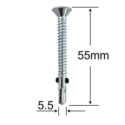 Surub Autoforant Cu Aripi 5.5x55mm - 250buc/cutie