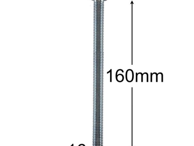 Surub Filet Metric M16x160mm Cap Hexagonal DIN 933 Gr.8.8 Zincat - 10buc/cutie