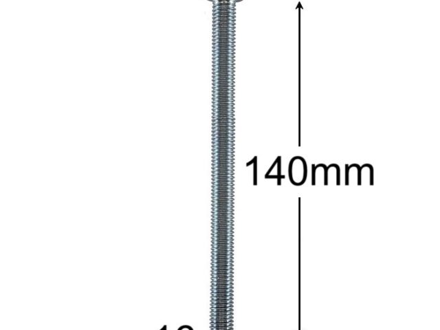 Surub Filet Metric M16x140mm Cap Hexagonal DIN 933 Gr.8.8 Zincat - 10buc/cutie