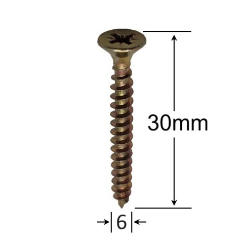 Holsurub Lemn Si PAL Cap Inecat 6x30 mm PZ3 - 500buc/cutie