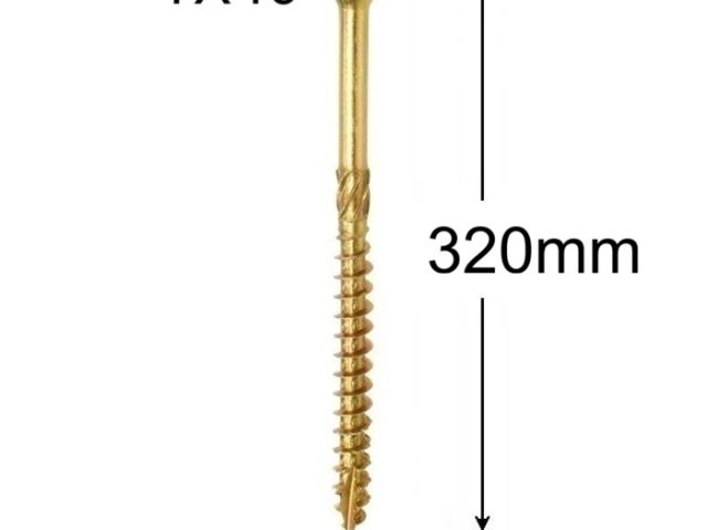 Surub Dulgherie Cap Inecat 8x320mm Torx TX40 - 50buc/cutie