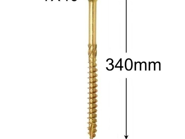 Surub Dulgherie Cap Inecat 8x340mm Torx TX40 - 50buc/cutie