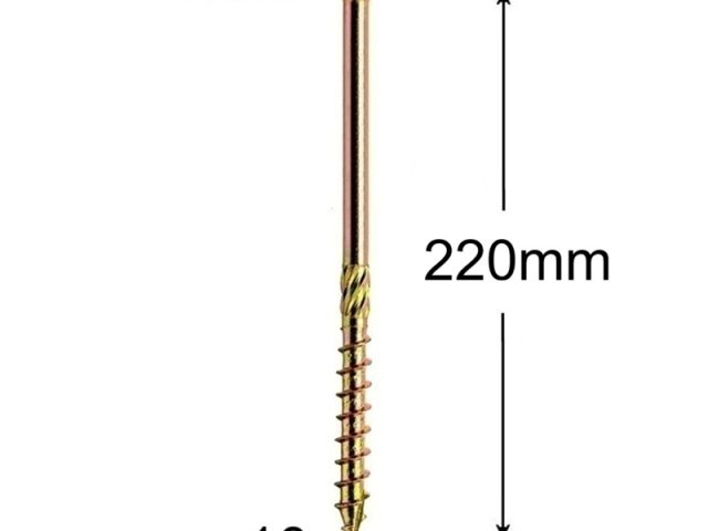 Surub Dulgherie Cap Plat 10x220 mm Torx TX40 - 50buc/cutie