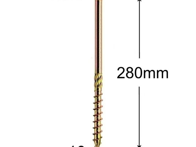 Surub Dulgherie Cap Plat 10x280 mm Torx TX40 - 50buc/cutie