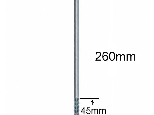 Surub Filet Metric Cap Bombat Torbant M10x260mm DIN 603 Zincat - 25buc/cutie