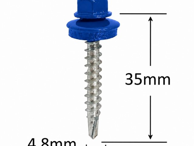 Surub Autoforant Cap Hexagonal 4.8x35mm Albastru RAL 5005 - 250buc/cutie