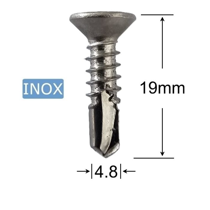 Surub Autoforant Inox A2 4.8x19mm Cap Inecat DIN 7504P PH2 - 250buc/cutie