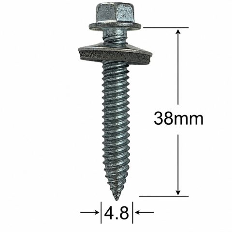 Surub Autoforant Inox 4.5x38mm Bimetal Cap Hexagonal cu Saiba EPDM - 100 buc/cutie