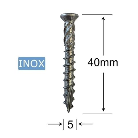 Surub Dulgherie Inox A2 5x40mm Cap Inecat TX25 - 100 buc/cutie