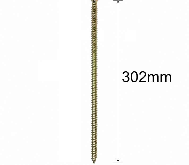 Surub Montaj Ferestre 7.5x302mm TX30 Zincat Galben - 25buc/cutie