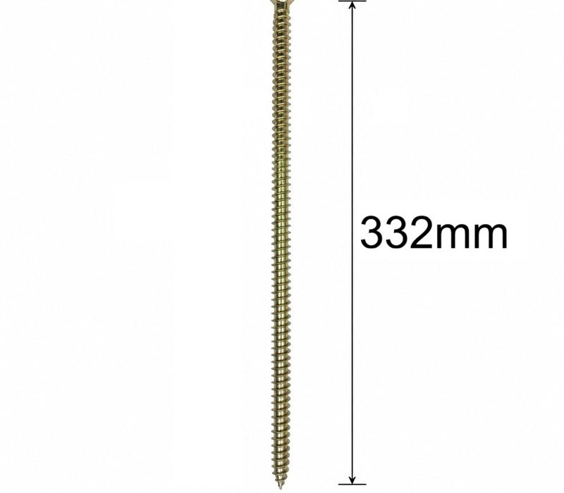 Surub Montaj Ferestre 7.5x332mm TX30 Zincat Galben - 25buc/cutie