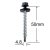 Surub Autoforant Cap Hexagonal 4.8x50mm Gri Antracit RAL 7016 – 100 buc/cutie
