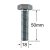 Surub Filet Metric M18x50mm Cap Hexagonal DIN 933 Gr.8.8 – 25buc/cutie